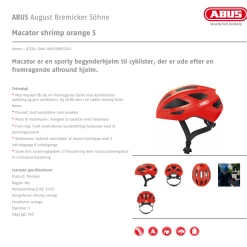 Abus Macator Shrimp Orange Cykelhjelm -MIPS Cykelhjelme Salg 2023 macator shrimp orange fra abus cykelhjelm