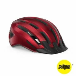 MET Cykelhjelm Downtown MIPS Red/Glossy
