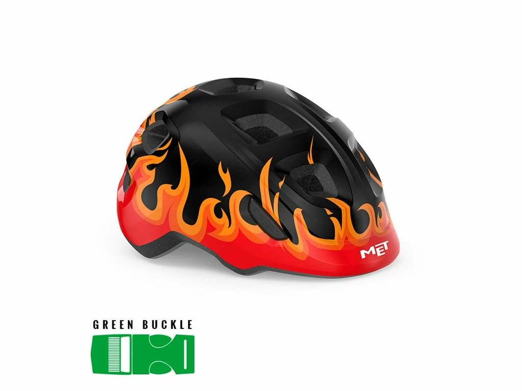 MET Hooray Black Flames/Glossy - Børnecykelhjelm 3 MET Hooray Black Flames/Glossy - Børnecykelhjelm