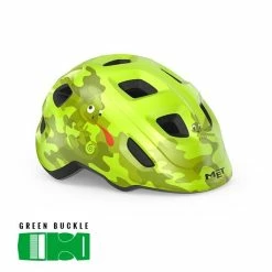 MET Hooray Lime Chamaleon/Glossy - Børnecykelhjelm