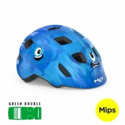 MET Hooray MIPS Blue Monsters/Glossy - Børnecykelhjelm