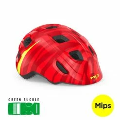 MET Hooray MIPS Red Zebra/Glossy - Børnecykelhjelm