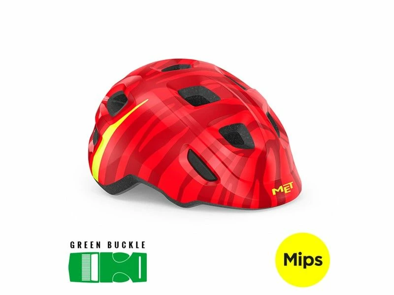MET Hooray MIPS Red Zebra/Glossy - Børnecykelhjelm 3 MET Hooray MIPS Red Zebra/Glossy - Børnecykelhjelm