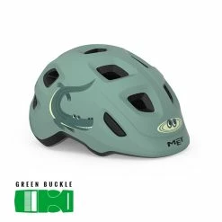 MET Hooray Teal Crocodile/Glossy - Børnecykelhjelm